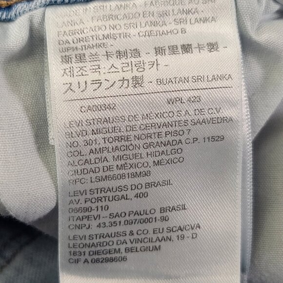 Levis 721 Jeans Womens 30 28x28 High Rise Skinny Light Wash Stretch Distressed - Picture 4 of 15